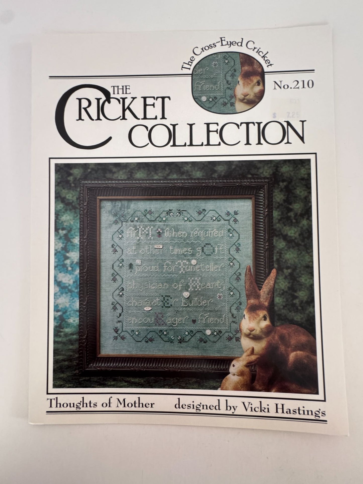 The Cross-Eyed Cricket Collection Cross Stitch Pattern Thoughts of Mother 210