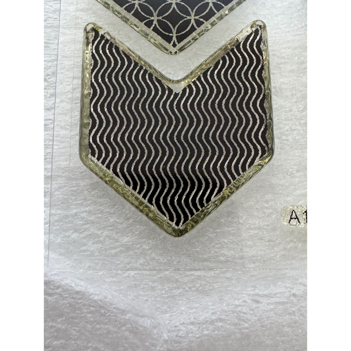 CTMH My Acrylix Acrylic Stamp Set Charming Chevrons Flair A1150 Shapes Polka Dot