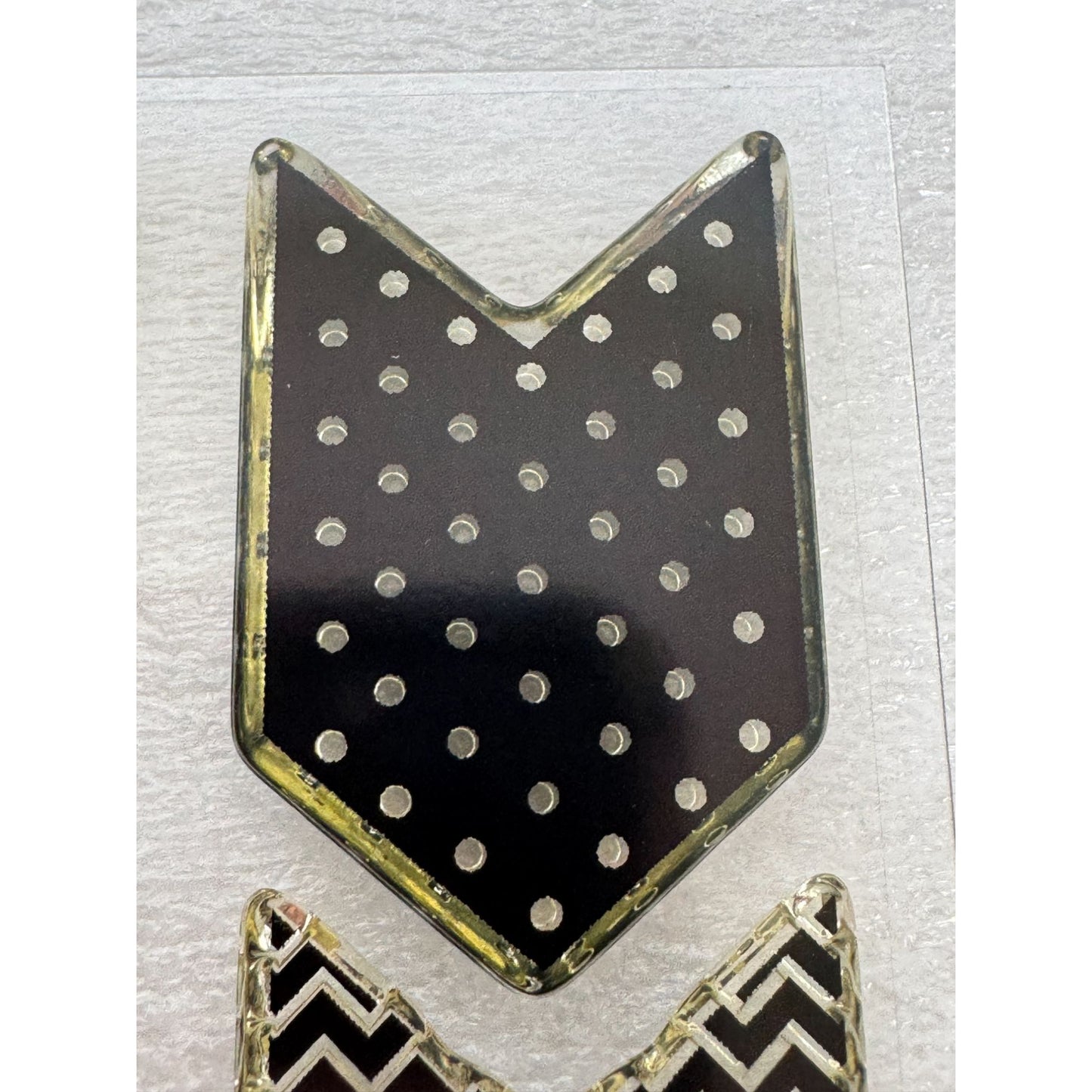 CTMH My Acrylix Acrylic Stamp Set Charming Chevrons Flair A1150 Shapes Polka Dot