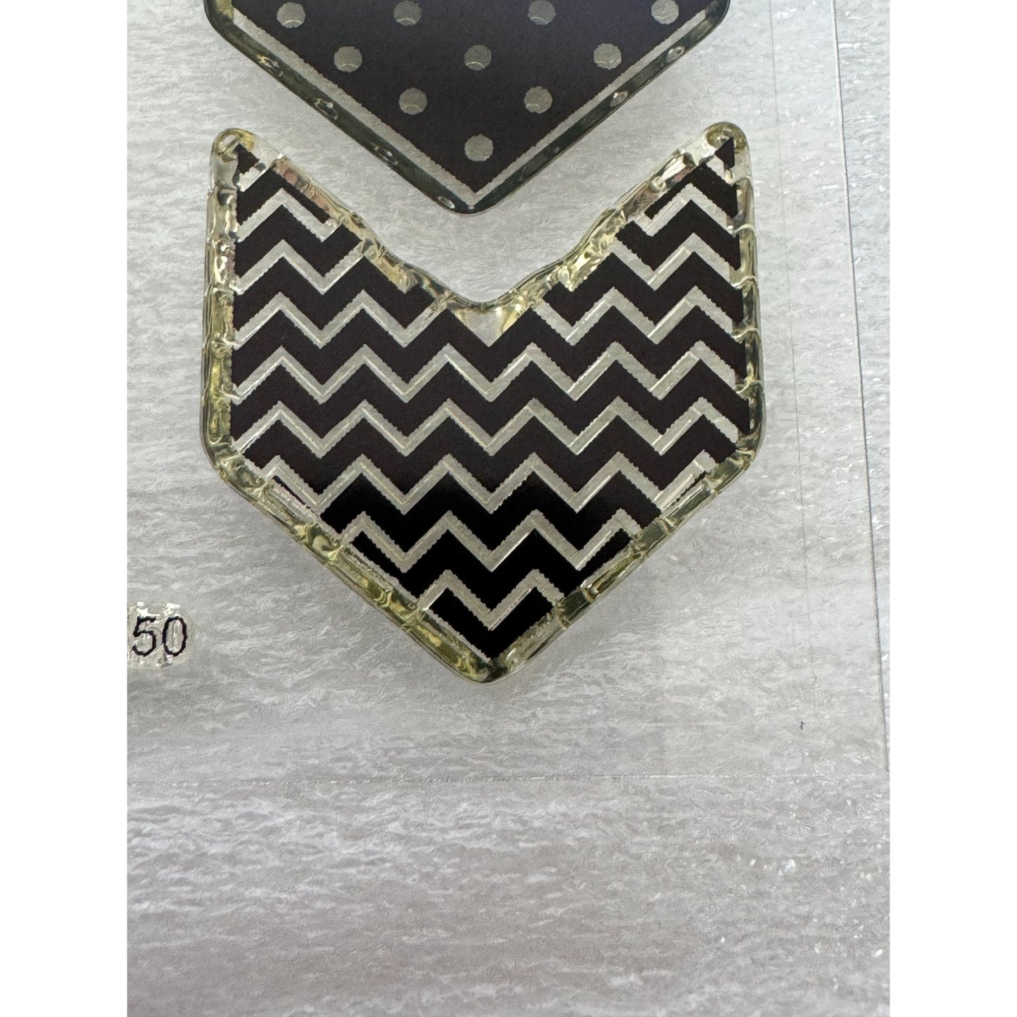 CTMH My Acrylix Acrylic Stamp Set Charming Chevrons Flair A1150 Shapes Polka Dot