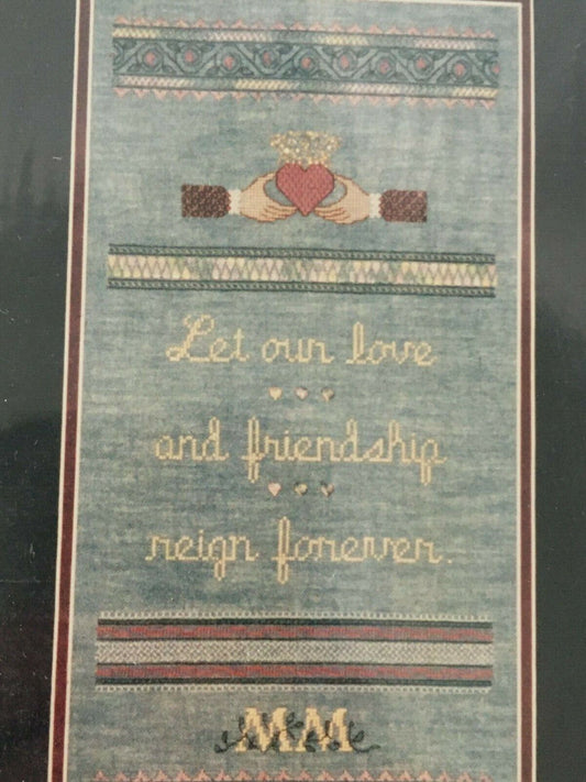 Y Knot Cross Stitch Pattern Claddagh Sampler Irish Wedding Engagement Love Chart Romantic