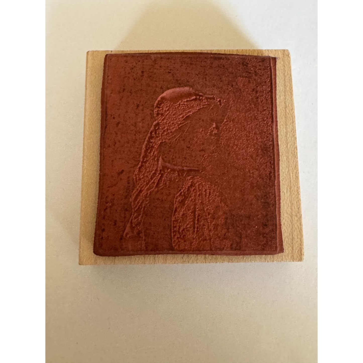 Love to Stamp Rubber Stamp Pioneer Woman Silhouette Lady Head Covering Mother