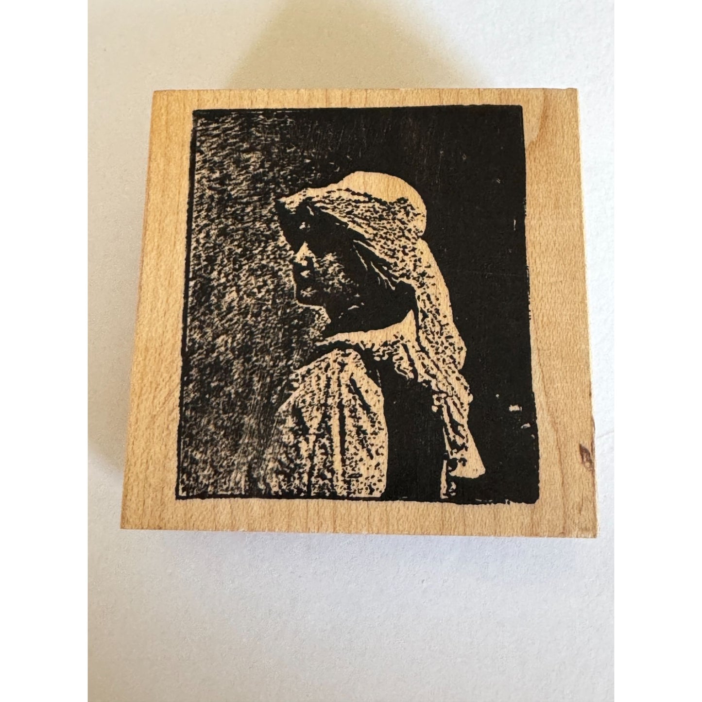 Love to Stamp Rubber Stamp Pioneer Woman Silhouette Lady Head Covering Mother
