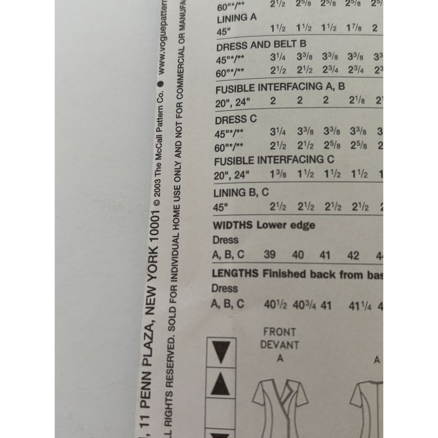 Vogue Sewing Pattern 7761 Semi-Fitted Wrap A-Line Dress Sizes 12 14 16 Easy UC