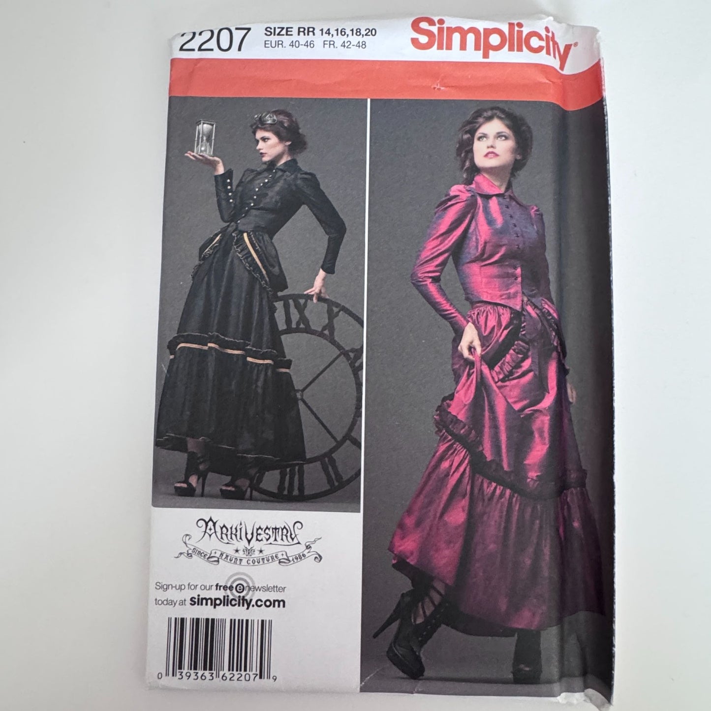 Simplicity Sewing Pattern 2207 Costume Steampunk Victorian 14-20 Uncut Halloween Arkivestry