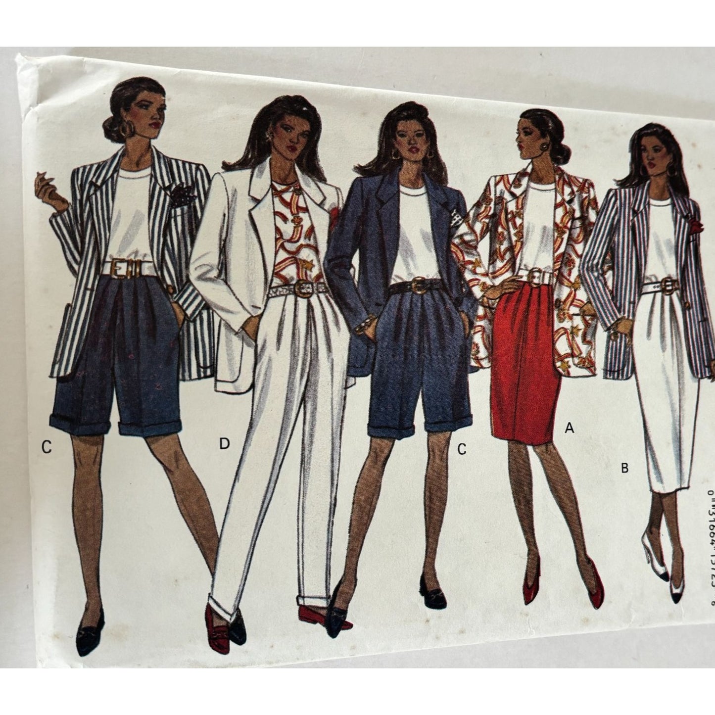 Butterick Sewing Pattern 6658 Jacket Skirt Shorts Pants 90s Power Suit 16-22 UC
