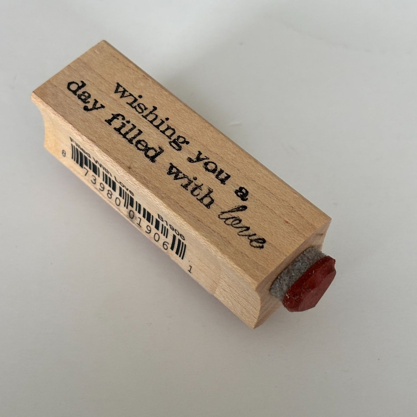 Memory Box Rubber Stamp Wishing You A Day Filled With Love Cardmaking Sentiment Words