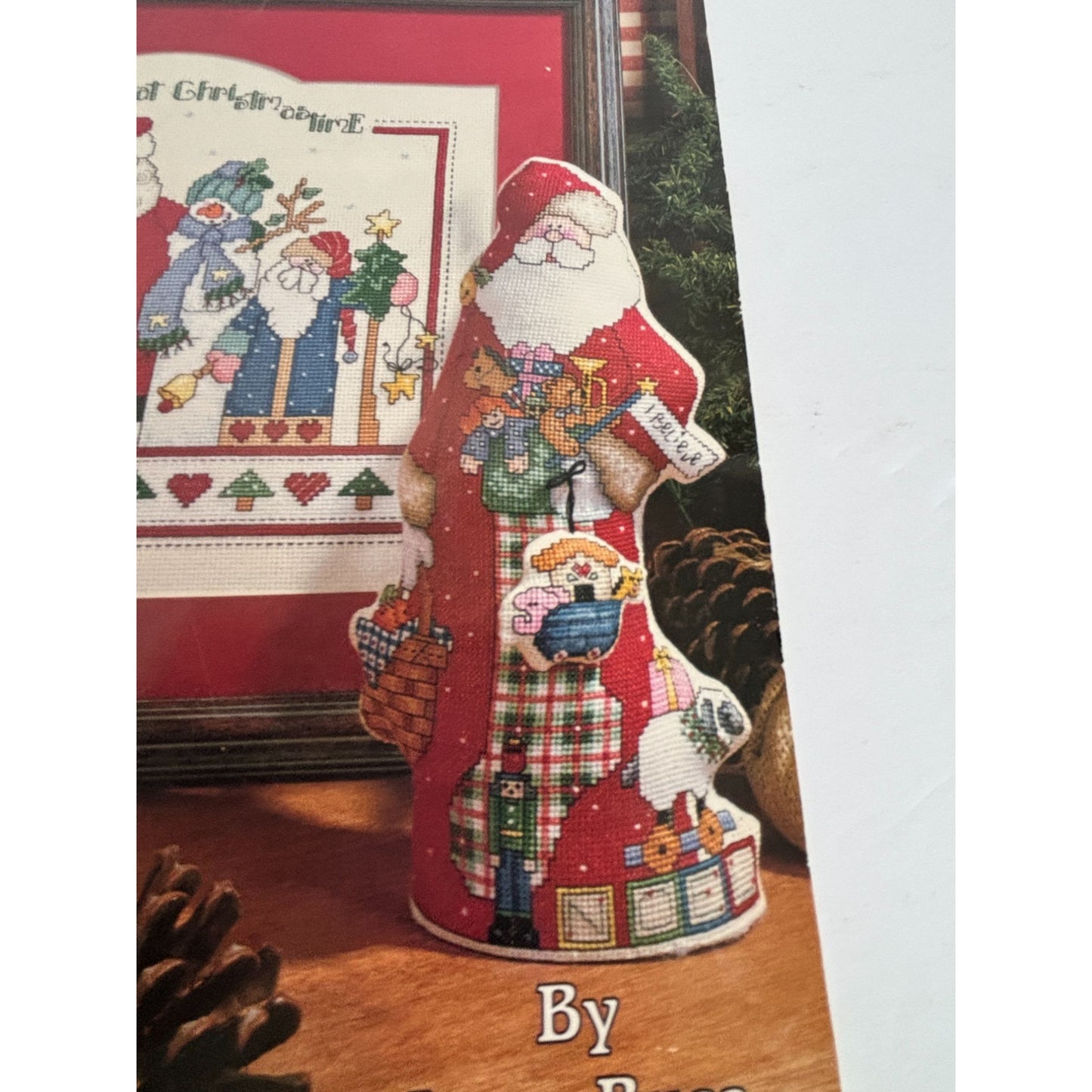 Leisure Arts Cross Stitch Pattern Book Santa and Company Christmas Snowman 3093