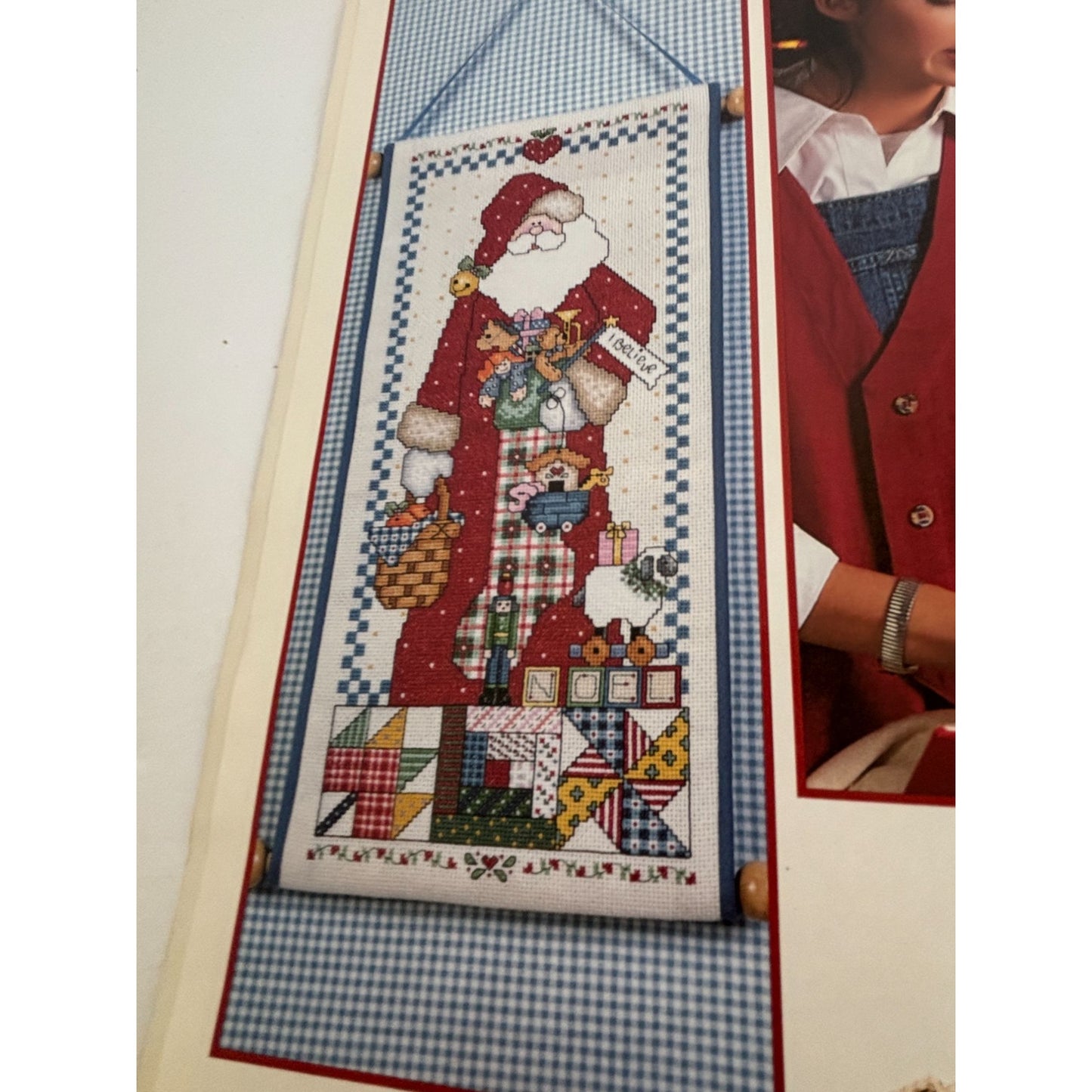 Leisure Arts Cross Stitch Pattern Book Santa and Company Christmas Snowman 3093
