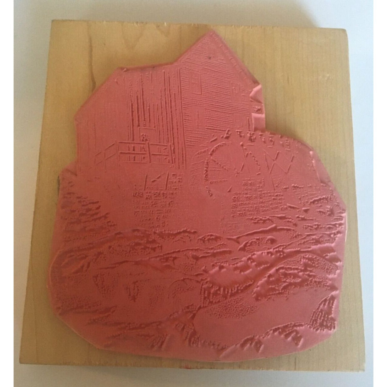 Stamp Cabana Rubber Stamp Country Water Mill Building History Landscape Scenic