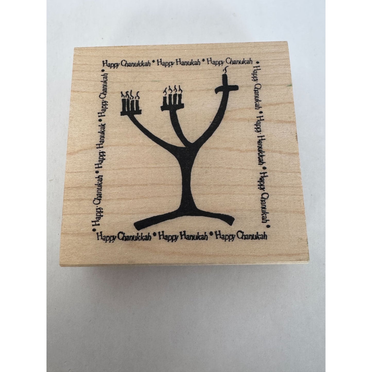 Peddlers Pack Rubber Stamp Happy Hanukkah Chanukah Menorah Candles Card Making