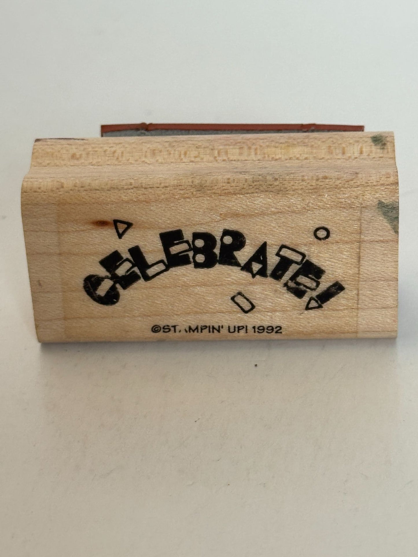 Stampin Up Rubber Stamp Celebrate Card Making Words Party Confetti Bubble Letter