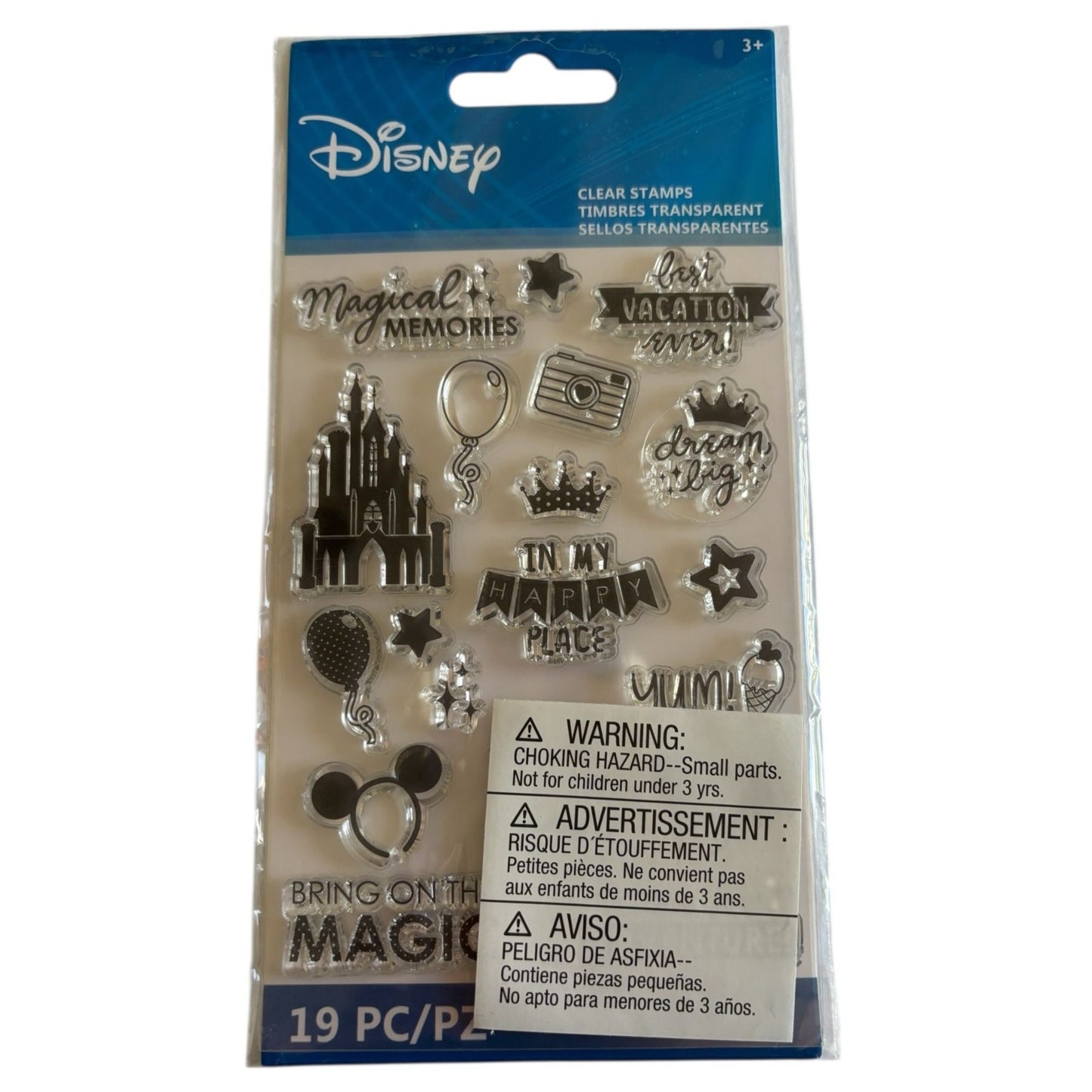 EK Success Disney Words Clear Stamps Magical Memories Best Vacation Ever Mickey