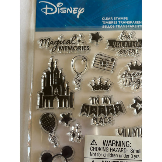 EK Success Disney Words Clear Stamps Magical Memories Best Vacation Ever Mickey