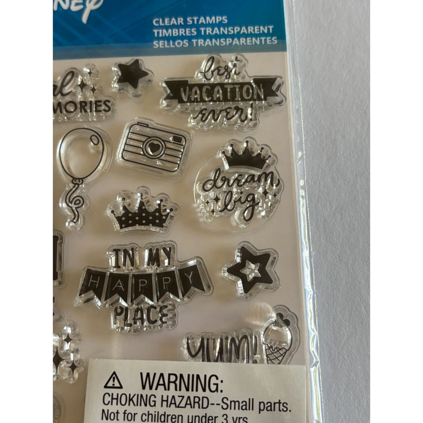 EK Success Disney Words Clear Stamps Magical Memories Best Vacation Ever Mickey