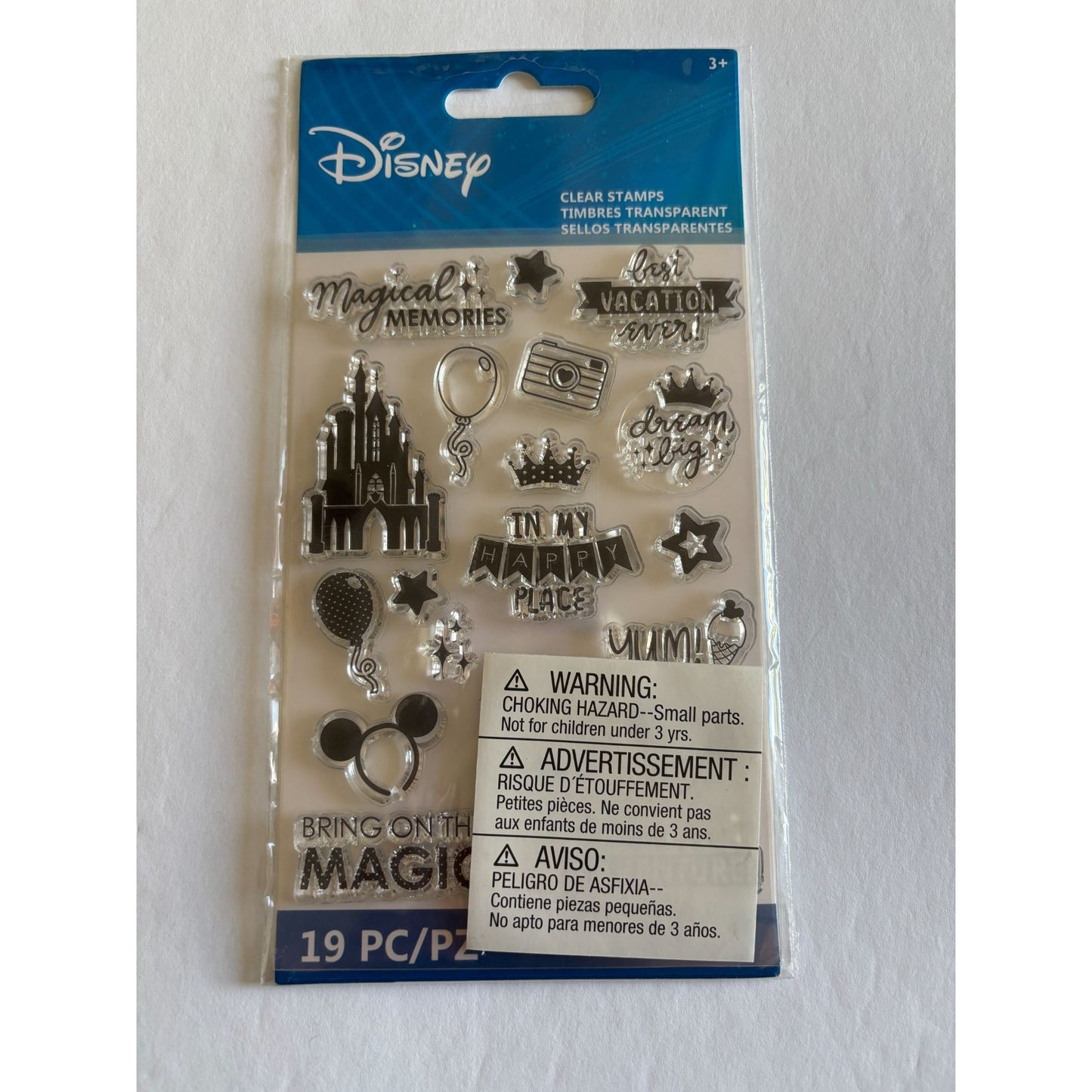 EK Success Disney Words Clear Stamps Magical Memories Best Vacation Ever Mickey