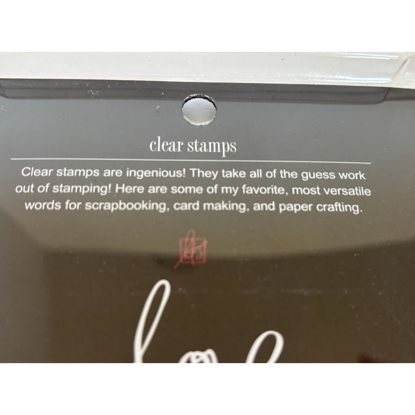 Heidi Swapp Clear Stamp Love Cursive Word Valentines Card Making Paper Crafting