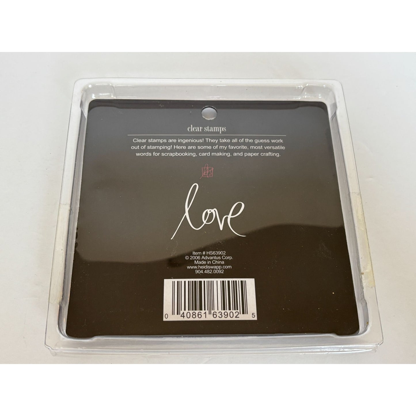 Heidi Swapp Clear Stamp Love Cursive Word Valentines Card Making Paper Crafting
