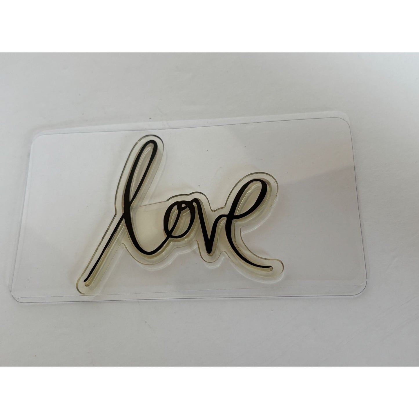 Heidi Swapp Clear Stamp Love Cursive Word Valentines Card Making Paper Crafting