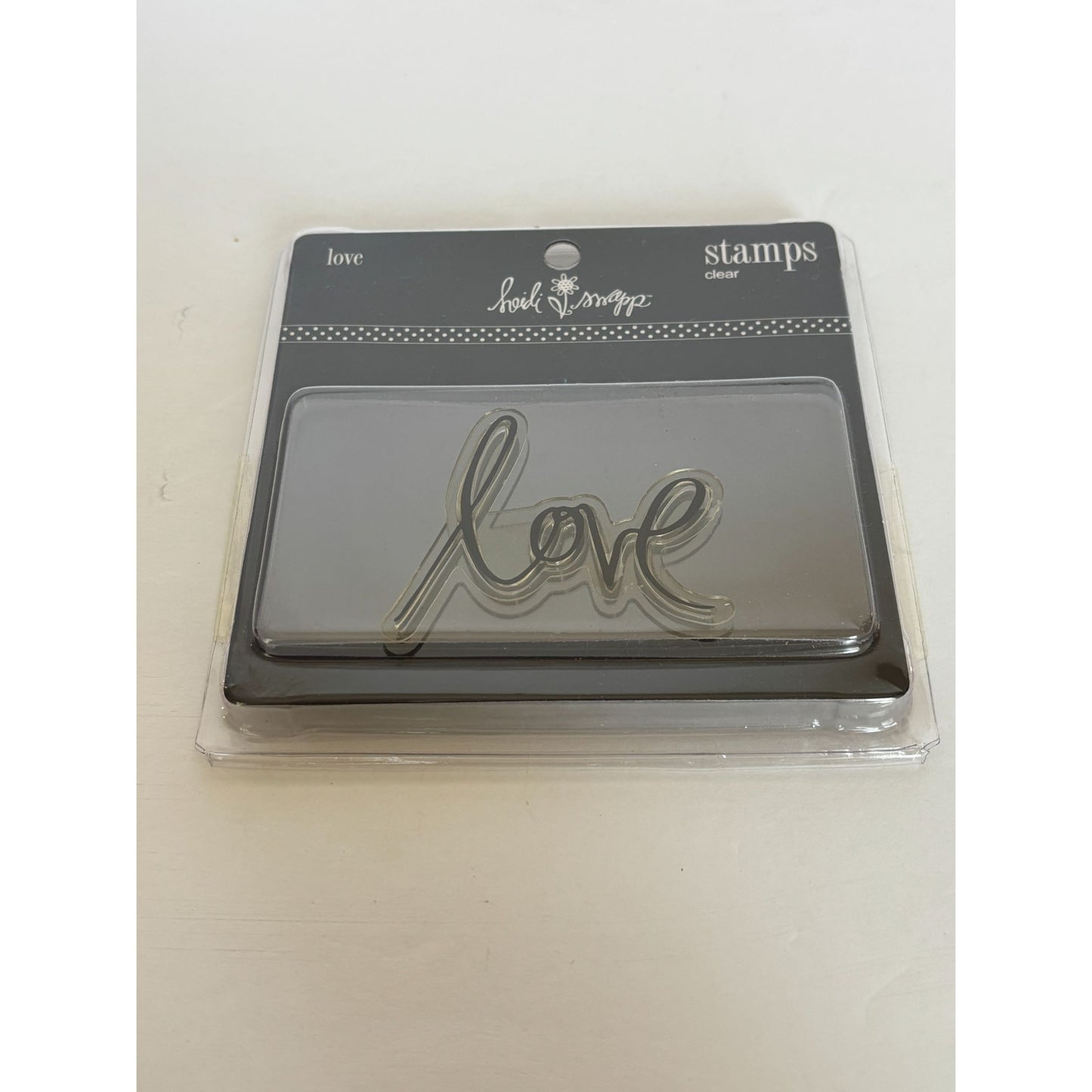 Heidi Swapp Clear Stamp Love Cursive Word Valentines Card Making Paper Crafting