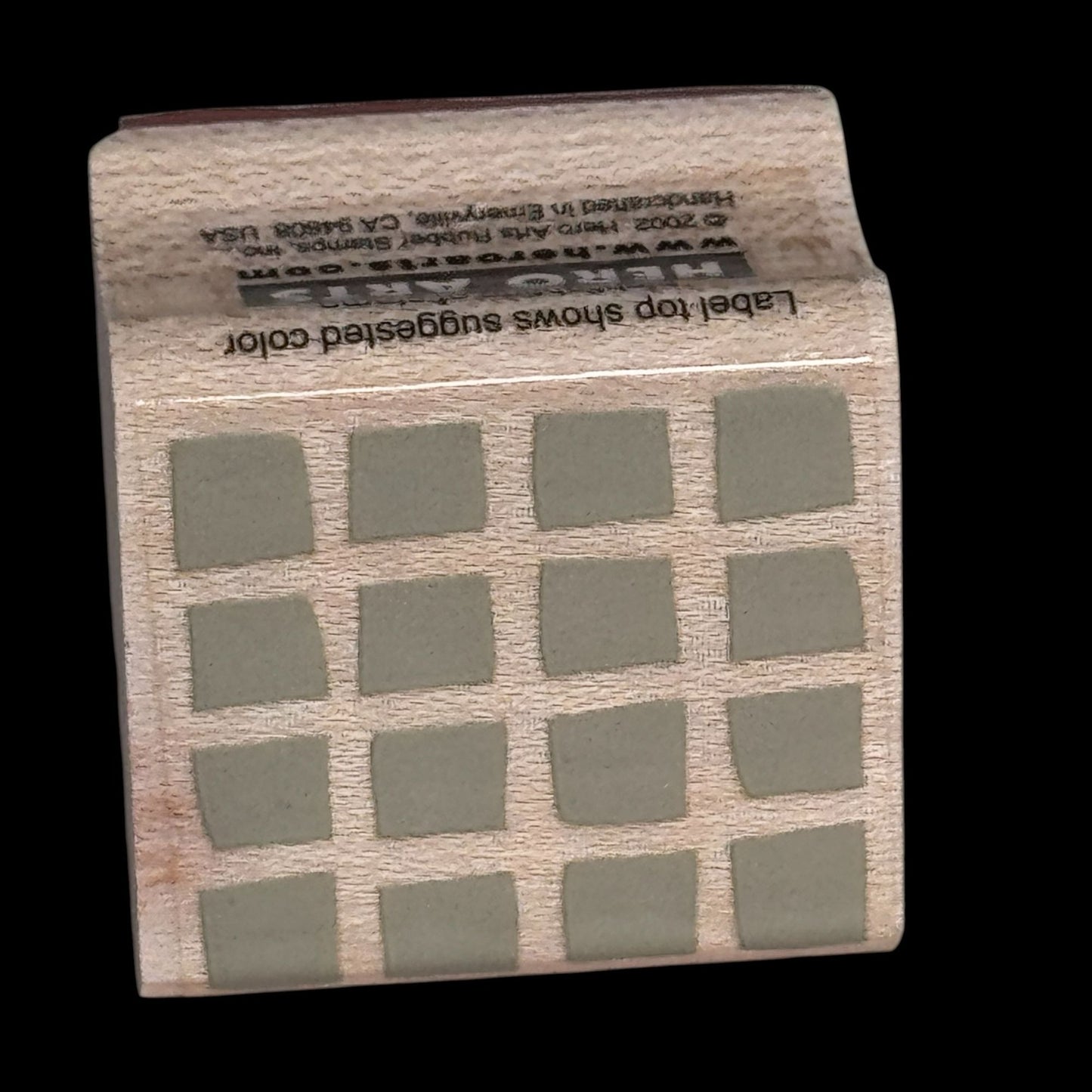 Hero Arts Rubber Stamp Square of Tiny Blocks Background Grid Texture Cardmaking Wood Mounted