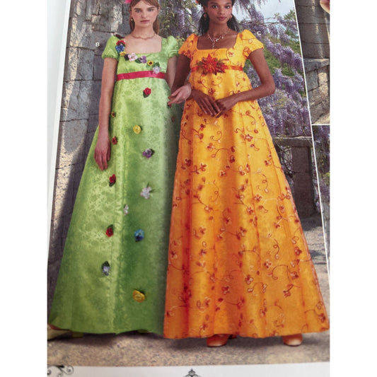 Simplicity Sewing Pattern S9434 Womens Regency Style Dress 20W-28W UC