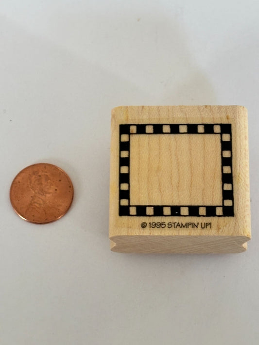 Stampin Up Rubber Stamp Checkered Frame Photo Holder Filmstrip Design Crafting