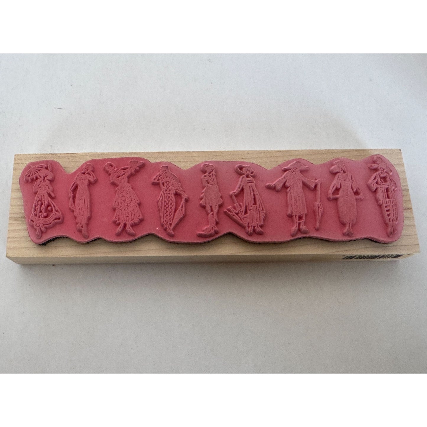 B Line Designs Rubber Stamp The Review 1920s Ladies Fashion Flapper Dress Hat