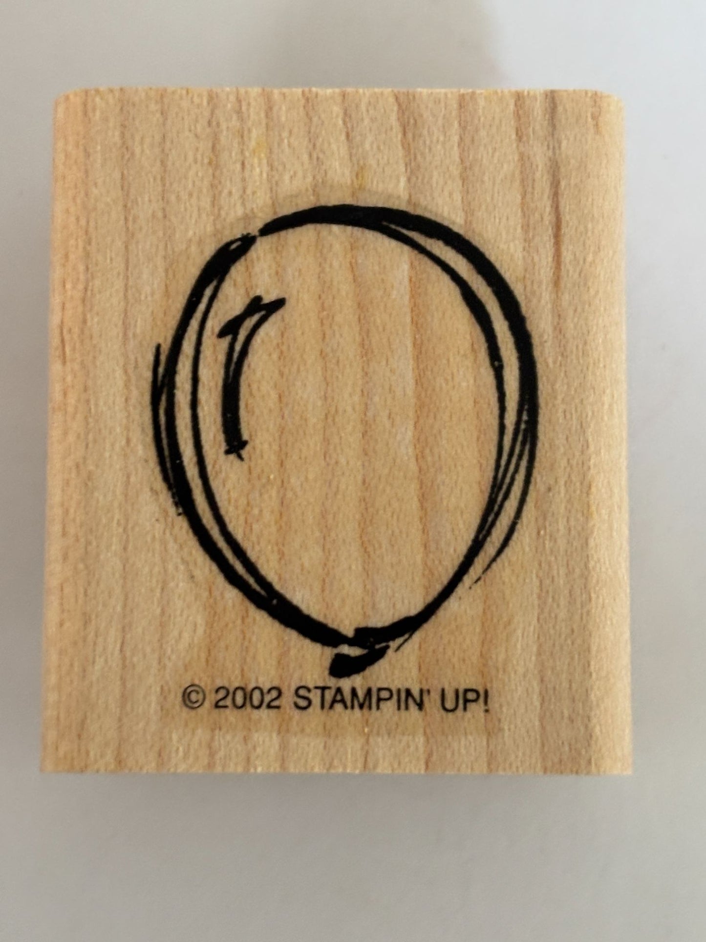 Stampin Up Rubber Stamp Birthday Balloon Oval Card Making Party Invitation Wood