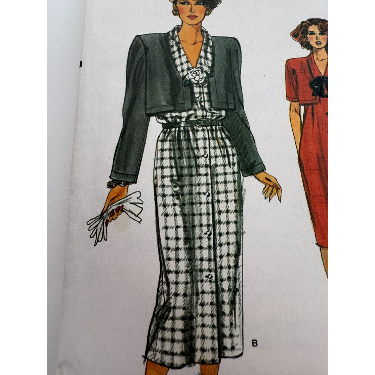 Very Easy Very Vogue Sewing Pattern 9371 Straight Dress Below Mid-Knee UC 6 8 10
