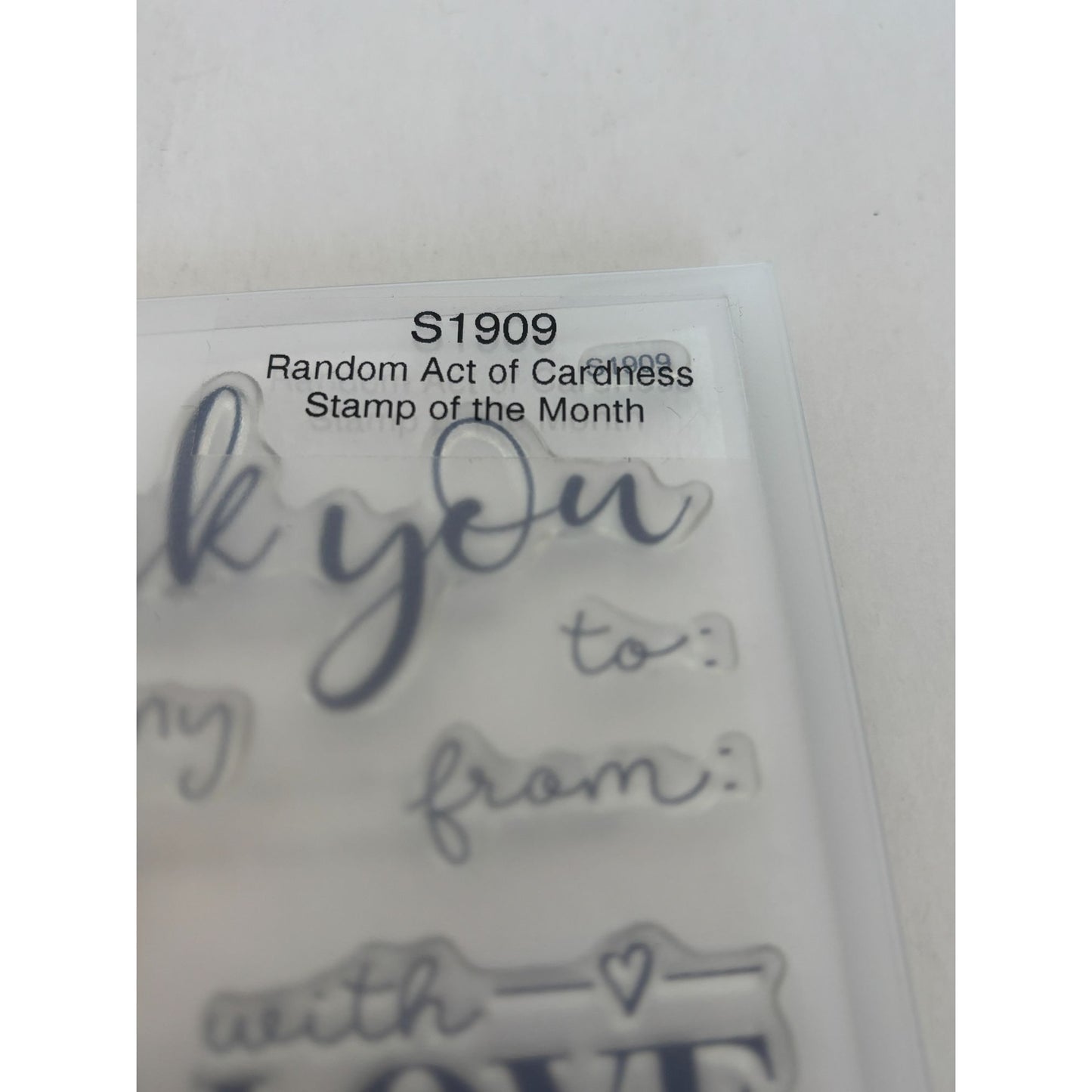 CTMH Acrylic Stamp Set Random Act of Cardness Handmade Card Making Words For You