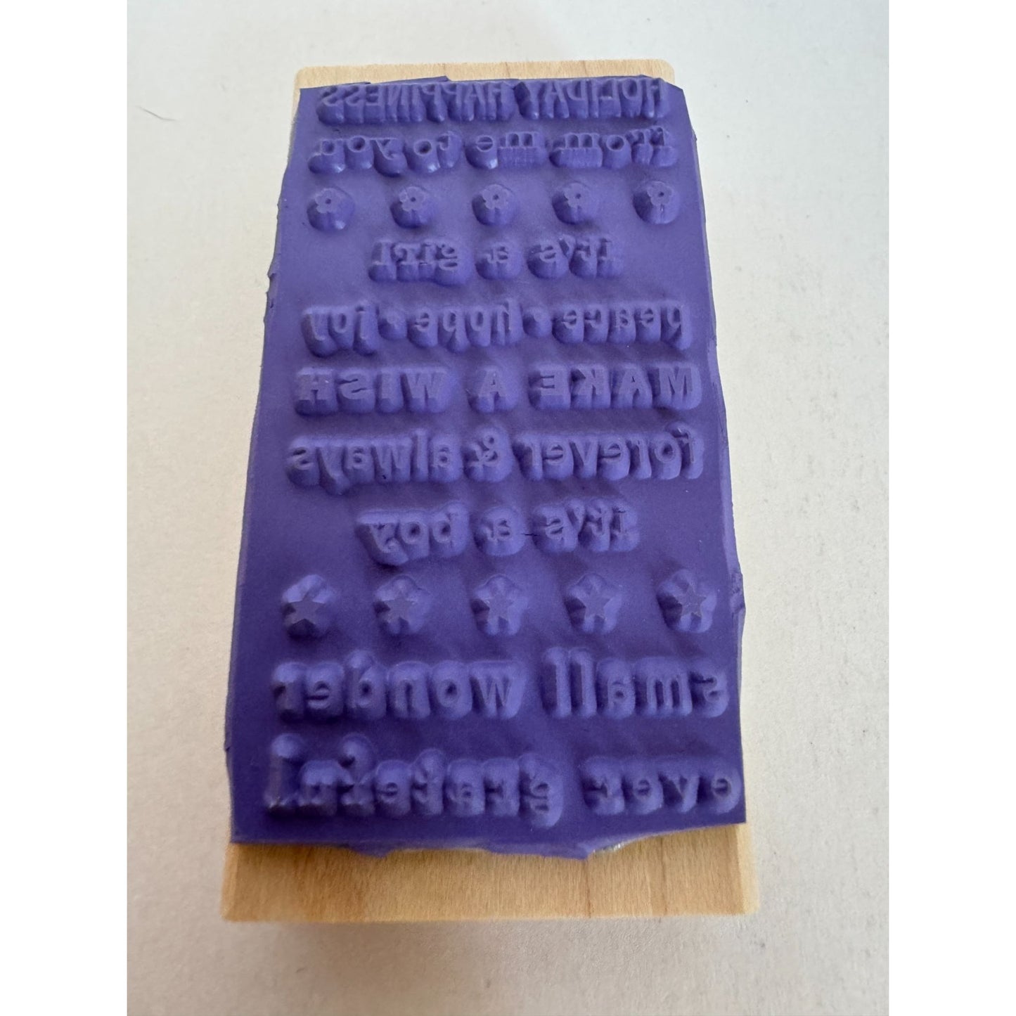 Stampin Up Rubber Stamp Card Sentiments Holiday Happiness Its a Girl Boy Peace