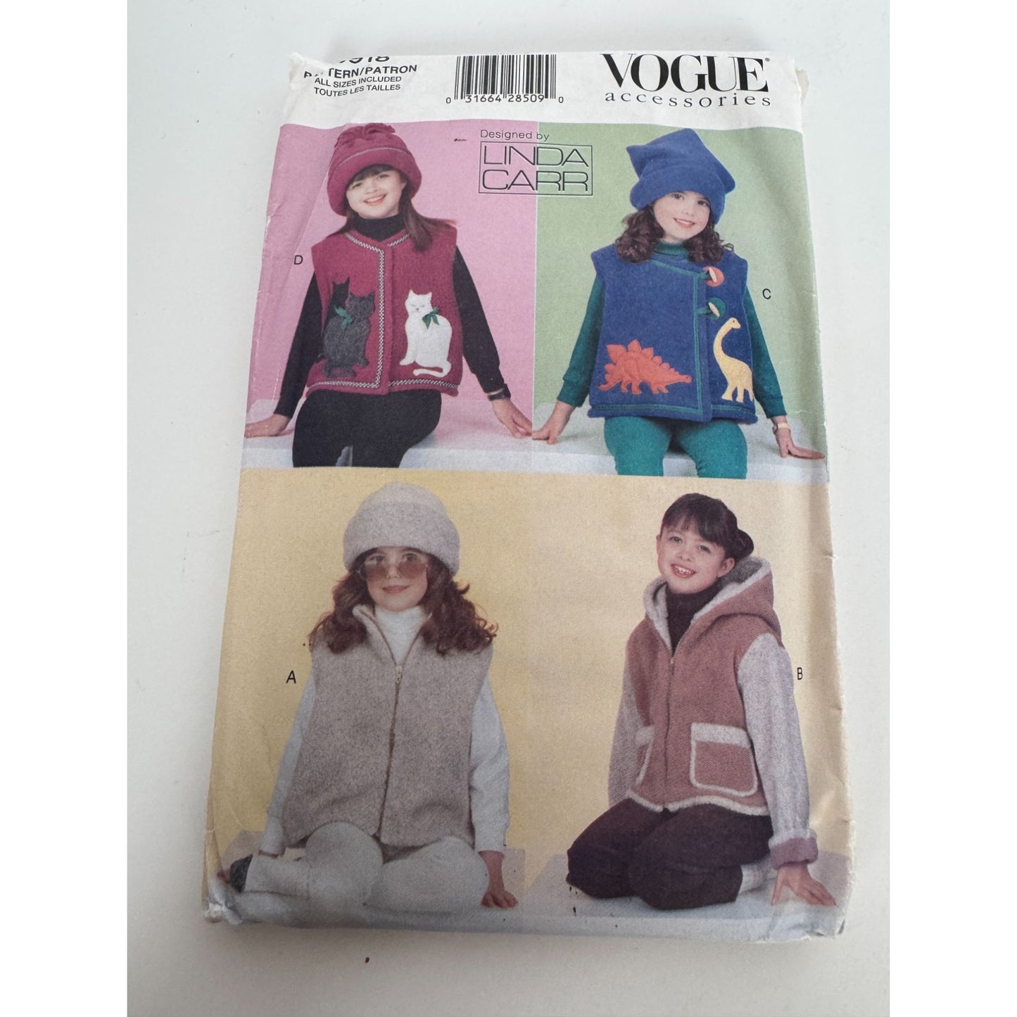 Vogue Sewing Pattern 9918 Childrens Fleece Outerwear Winter Clothing Kids 2-6X