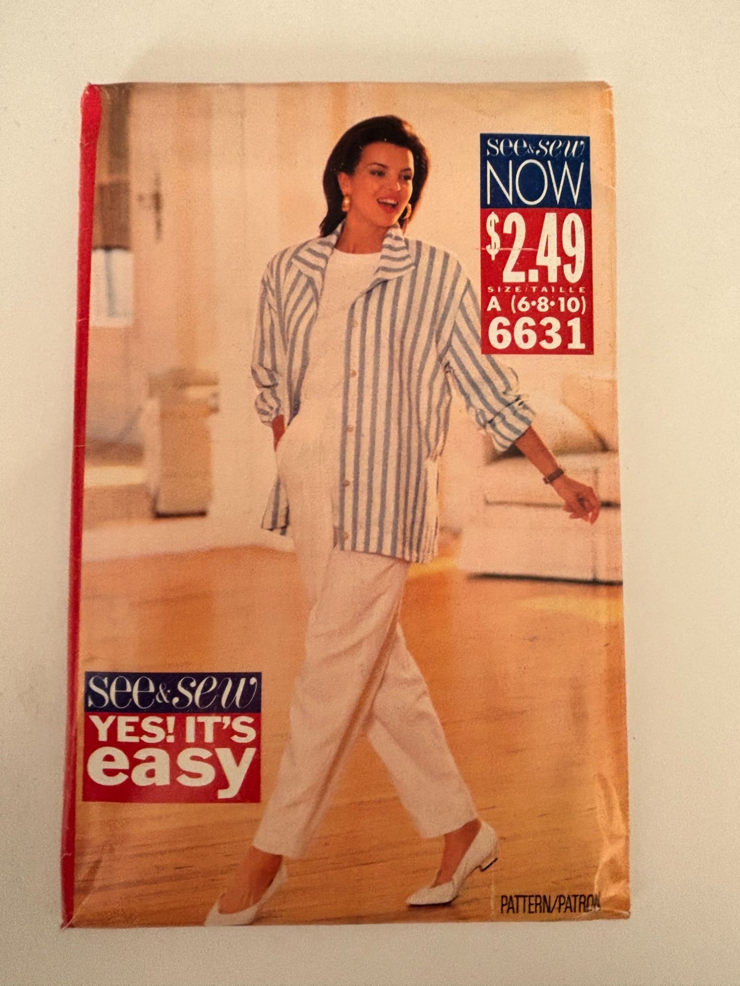 Butterick Sewing Pattern 6631 Jacket Pants Easy Casual Coastal Cruise UC 6 8 10