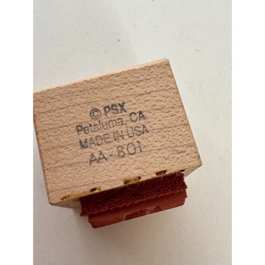 PSX Wooden Rubber Stamp Floral Letter A Card Making Initial Monogram Crafting