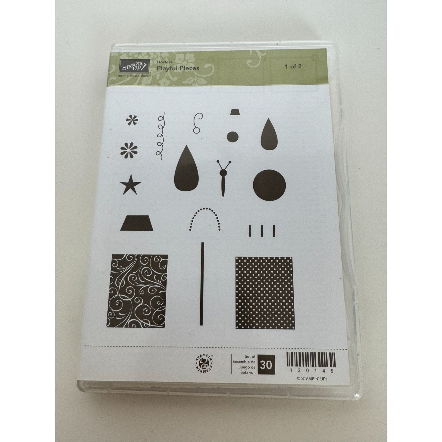 Stampin Up Playful Pieces Rubber Stamp Set Butterfly Summer Gift Present Star