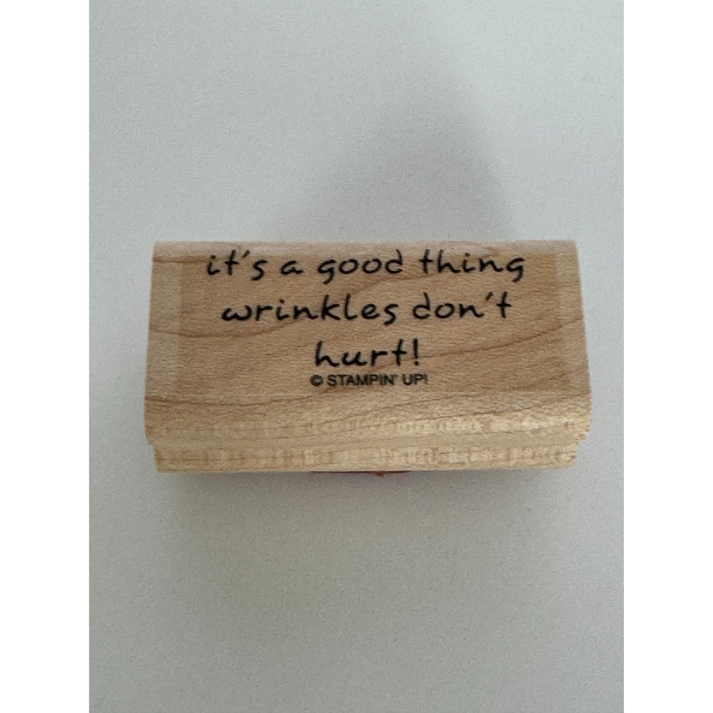 Stampin Up Rubber Stamp Wrinkles Do Not Hurt Funny Birthday Card Making Words