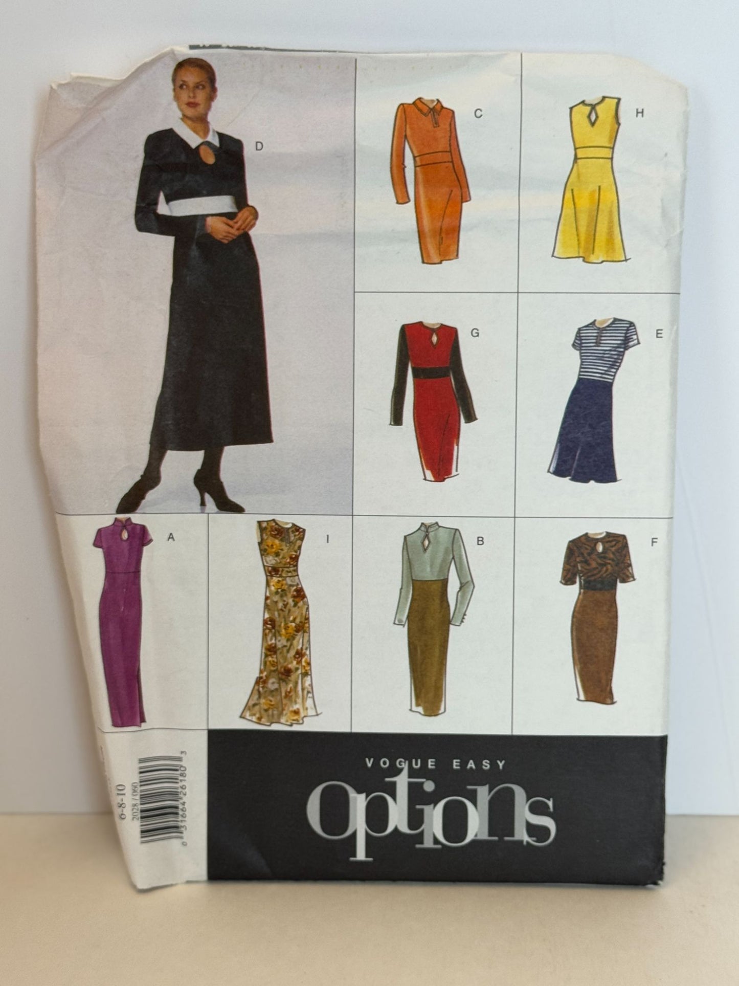 Vogue Sewing Pattern 2028 Career Dress Easy Options Length Sleeve Options 6 8 10