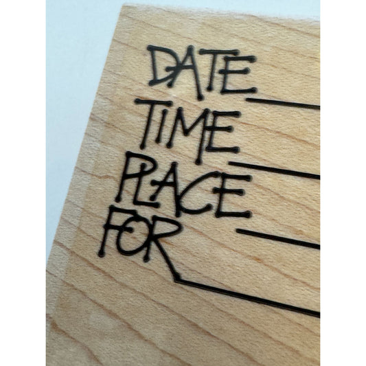 Stampin Up Wooden Rubber Stamp RSVP for Events Party Invitations Card Making