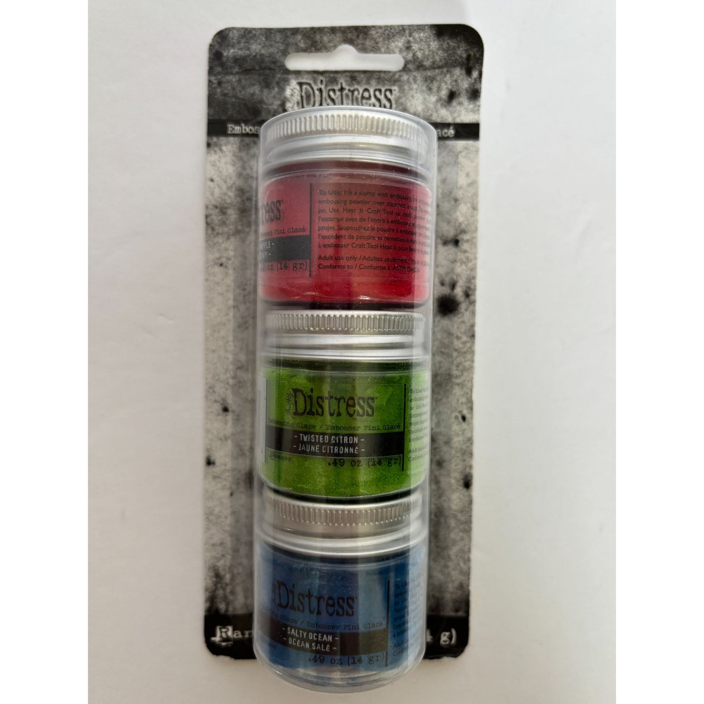Tim Holtz Distress Embossing Glaze Set Red Green Blue Paper Crafting Supplies