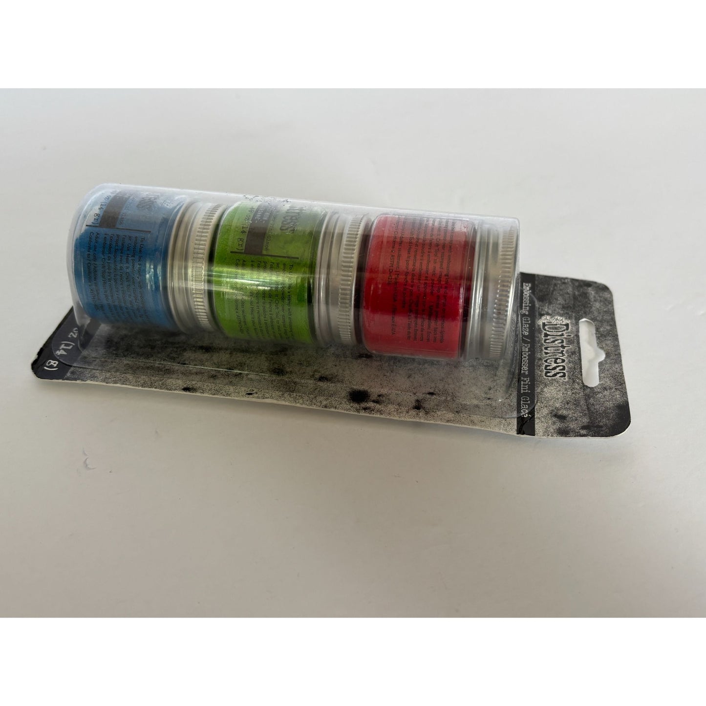Tim Holtz Distress Embossing Glaze Set Red Green Blue Paper Crafting Supplies