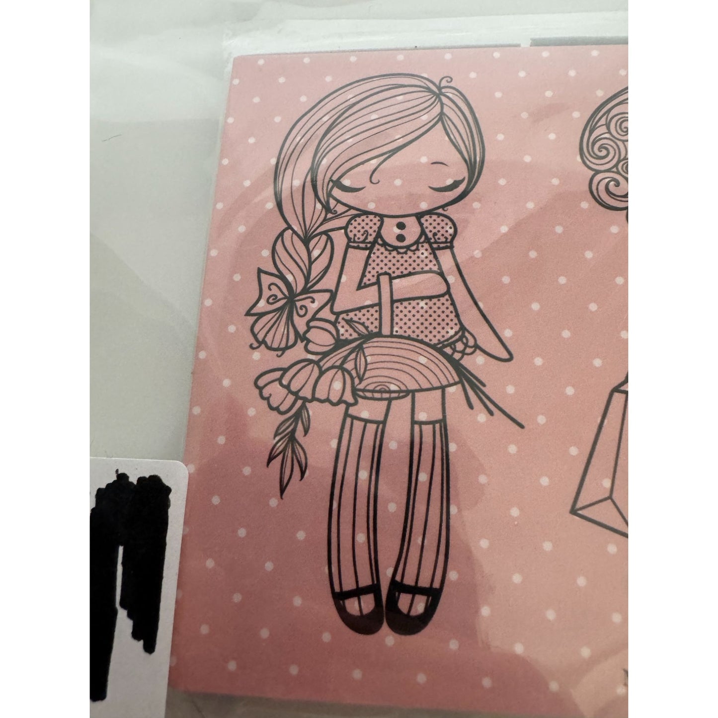 The Greeting Farm Rubber Stamp Set Miss Anya Collection Shopping bags Girl Purse