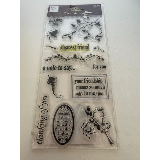 Heidi Grace Clear Stamps Set For You Dearest Friend Thinking Of You Friendship