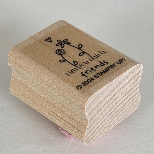 Stampin Up Rubber Stamp Friends Friendship Flower Heart Love Letter Mini Small Cardmaking