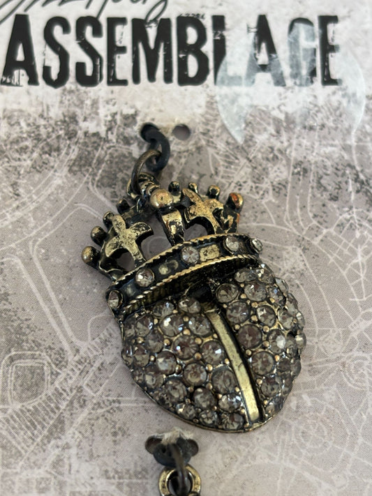 Tim Holtz Assemblage Charms Set Regal Crown Pendants Jewelry Crafts Mixed Media