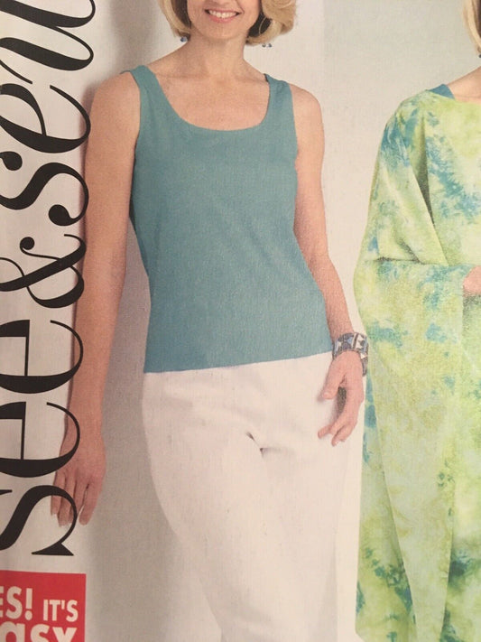 Butterick Sewing Pattern B4771 Poncho Top Pants Boho Revival Y2K Easy 6-12 UC