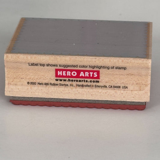 Hero Arts Rubber Stamp Rectangle Scalloped Shadow Frame Background Soft Edge Cardmaking Scrapbooking E1961