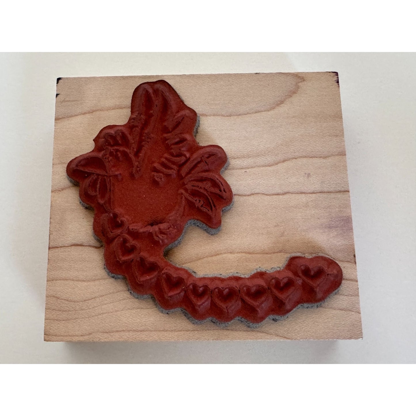 Penny Black Rubber Stamp Chain of Hearts Chicken Bird Margaret Sherry 2552J