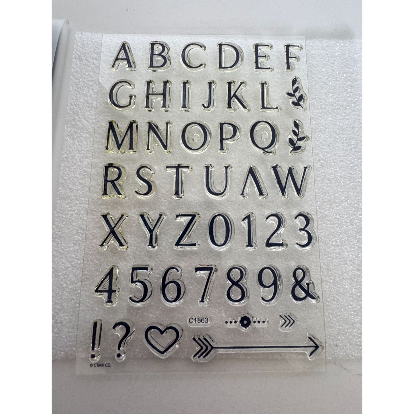 CTMH My Acrylix Acrylic Stamp Set Farmhouse Alphabet Letters Card Making C1863