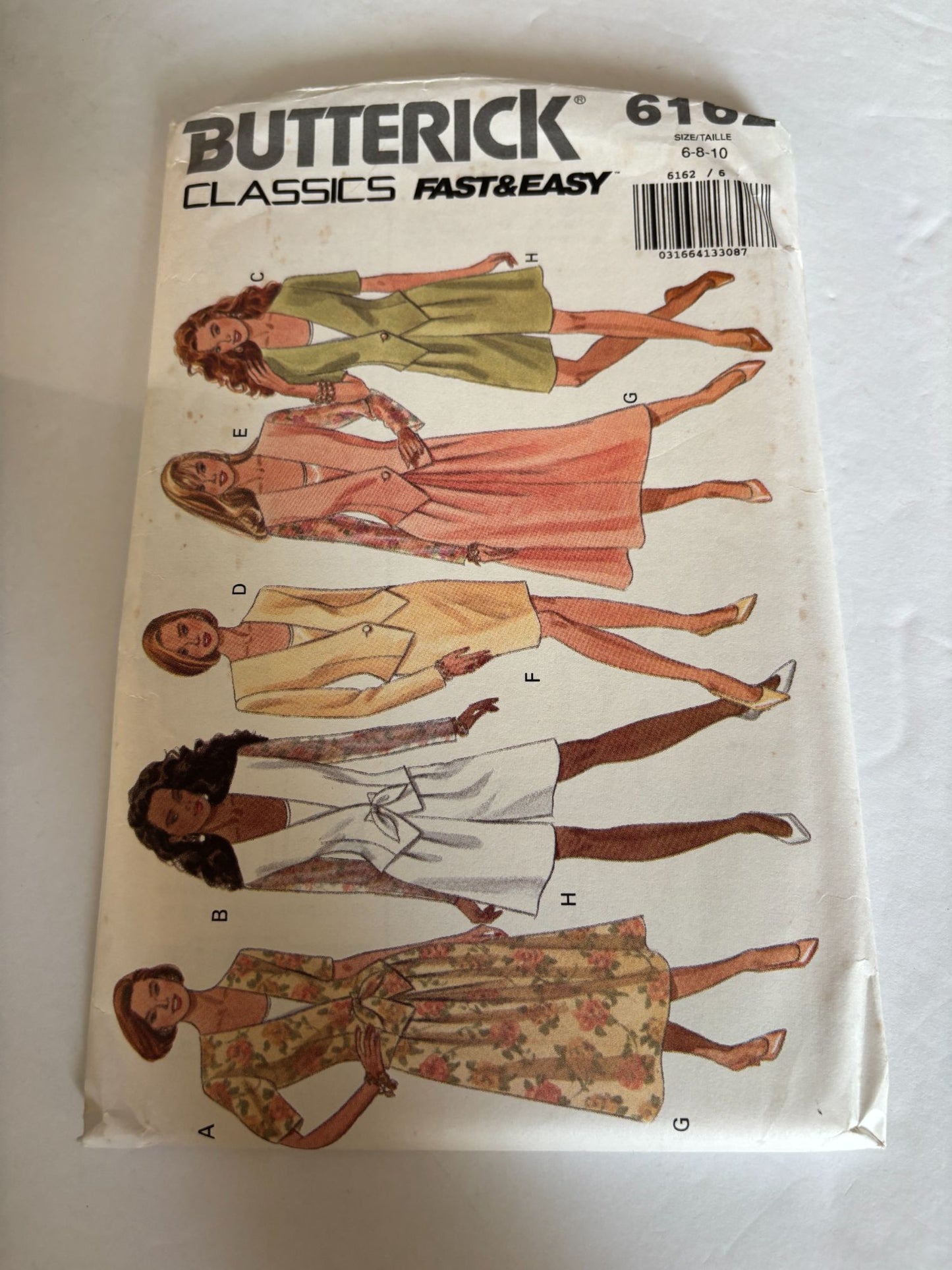 Butterick Sewing Pattern 6162 Career Skirt Suit Jacket Shorts Blazer UC 6 8 10